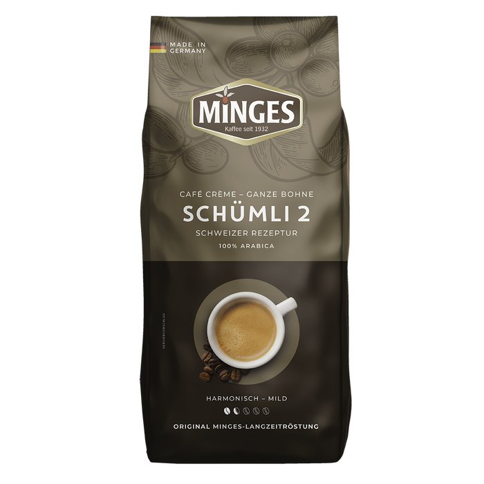 Minges Café Créme Schümli 2 ganze Bohne 1KG