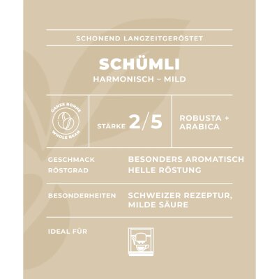 Minges Café Créme Schümli ganze Bohne 1KG